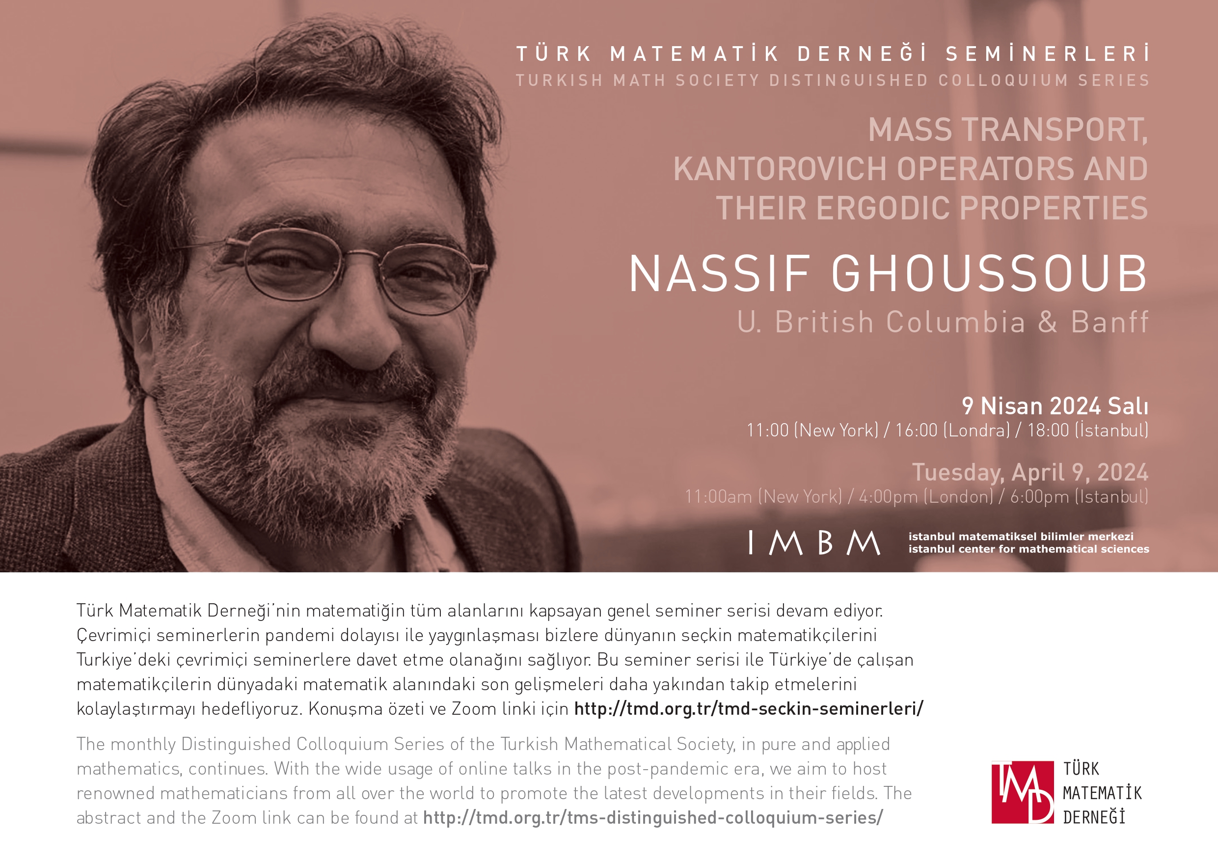 TMD Seçkin Seminerleri: Nassif Ghoussoub